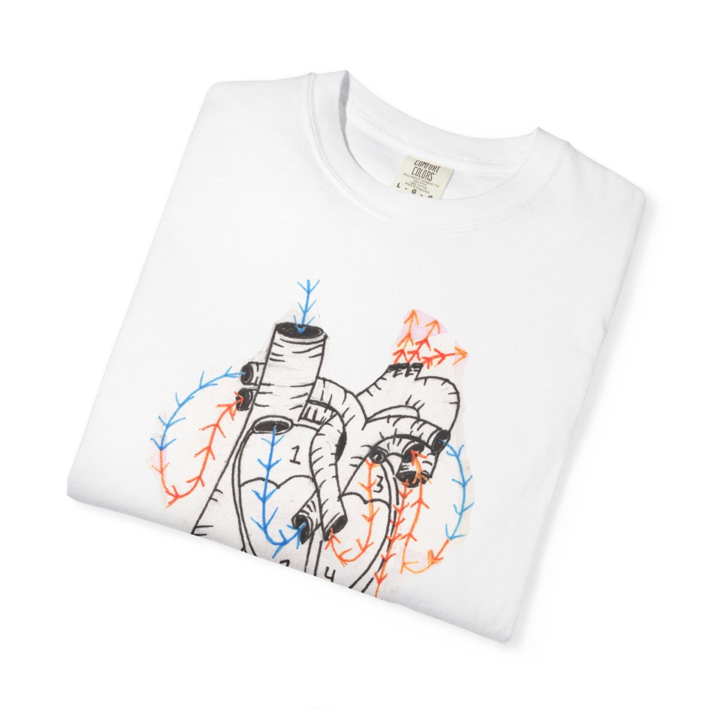 Veins & Arteries Garment-Dyed T-shirt