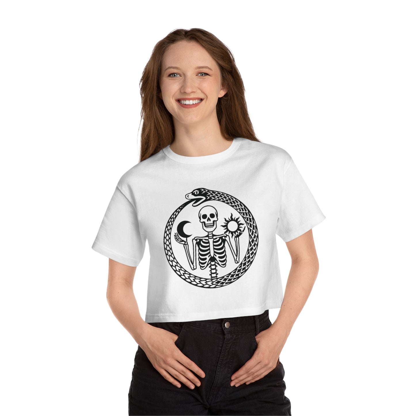 "AuraBoros" Champion Heritage Cropped T-Shirt