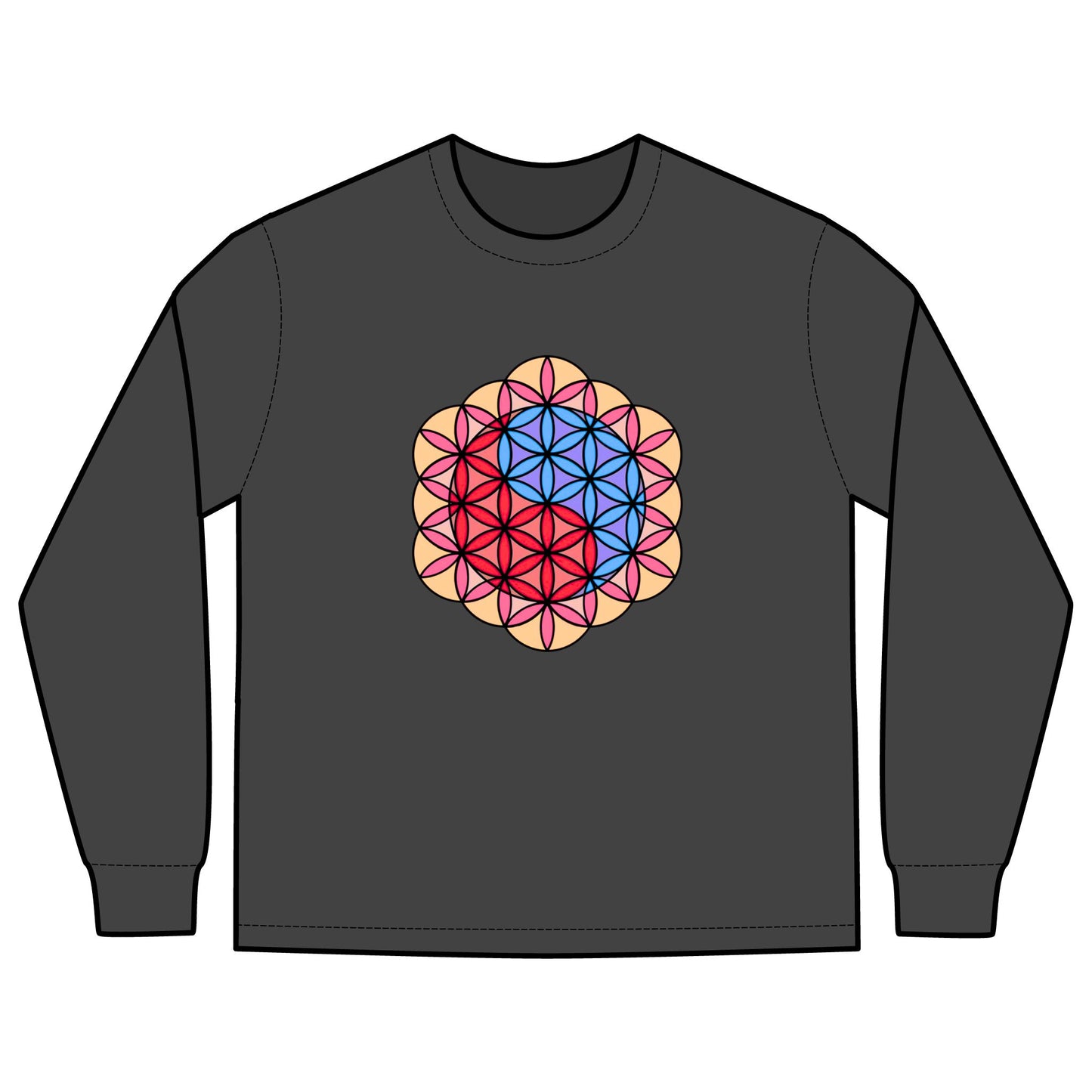 "Yin-Yang of Life" Heavy Faded Long Sleeve Tee