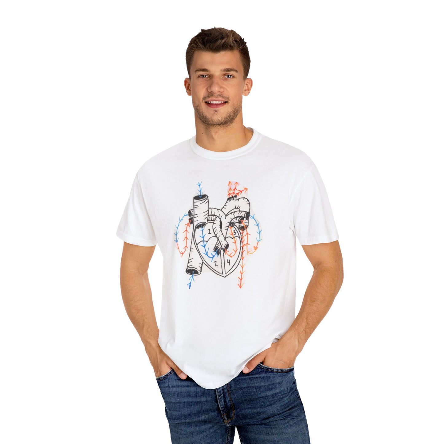 Veins & Arteries Garment-Dyed T-shirt