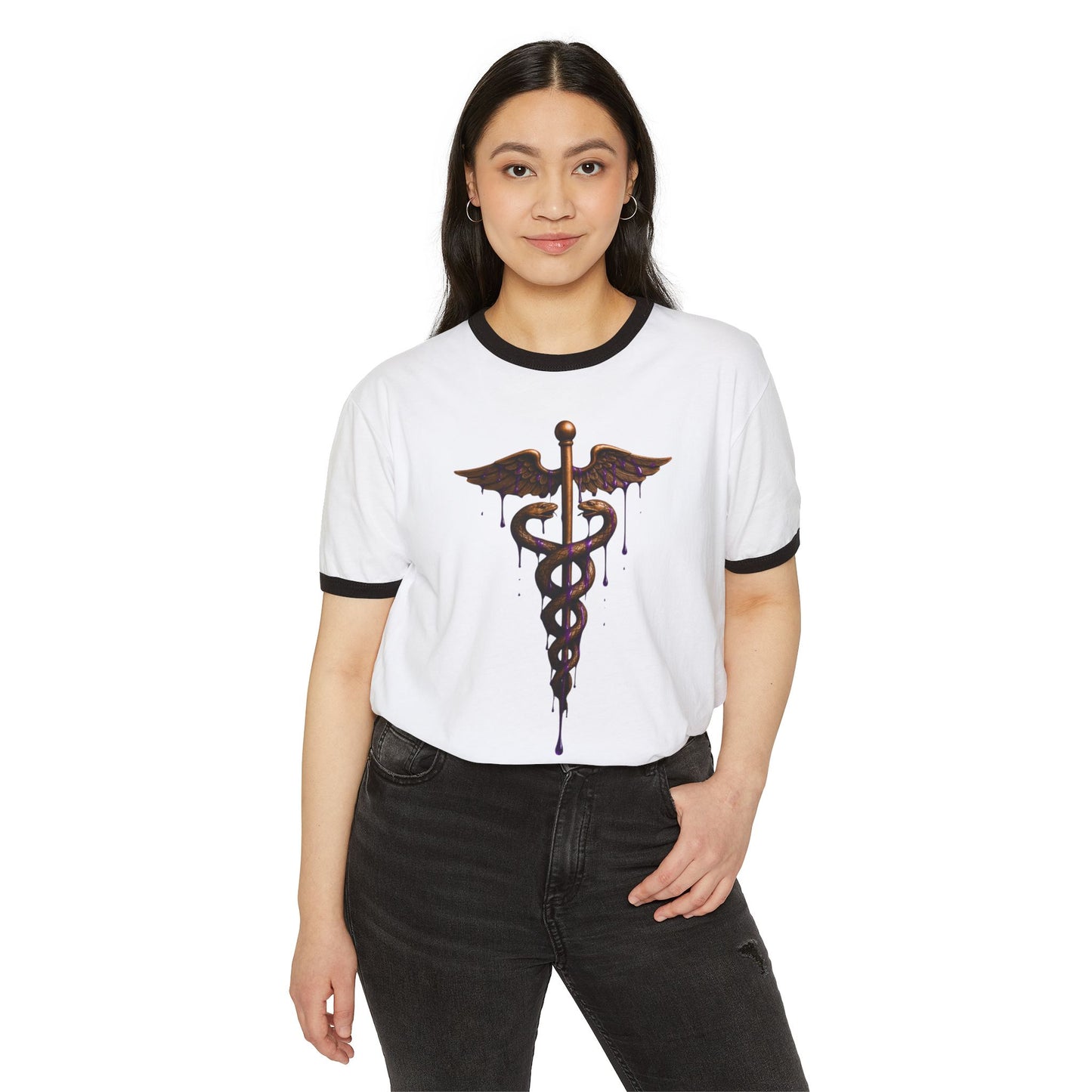 Theriac Unisex Cotton Ringer T-Shirt