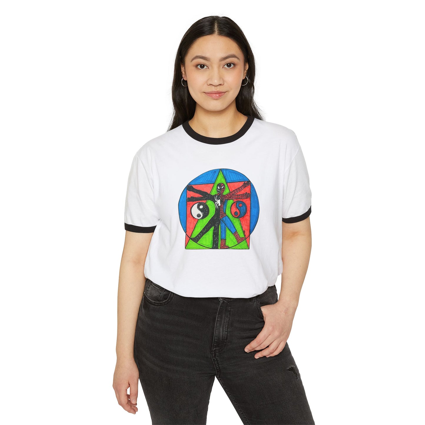 "Balanced Being" Cotton Ringer Tee (Unisex)