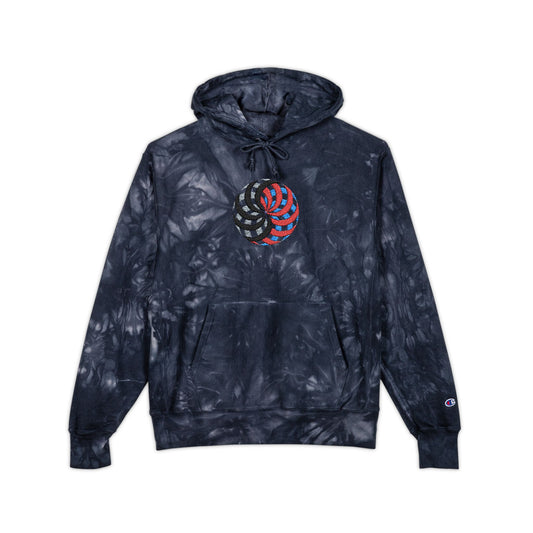Lotus of Life Unisex Champion Tie-Dye Hoodie (Embroidery)