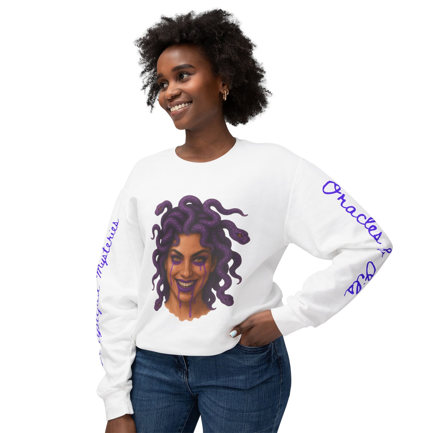 Medusa Unisex Lightweight Crewneck Sweatshirt