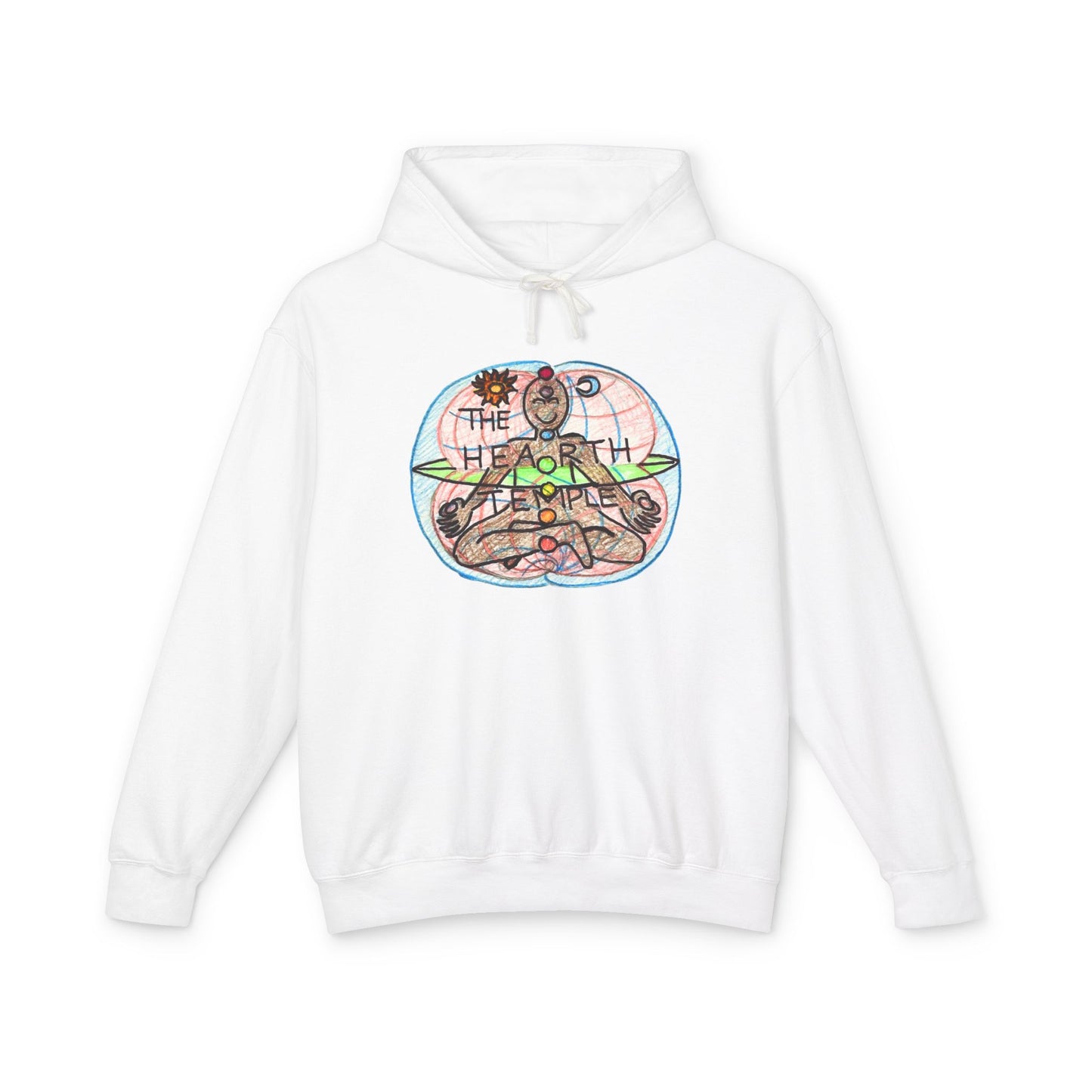 "The Hearth Temple" Lightweight Hooded Sweatshirt (Unisex)