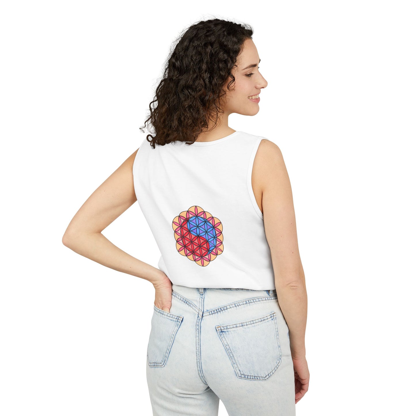 "Mem-Or-Eye" Garment-Dyed Tank Top