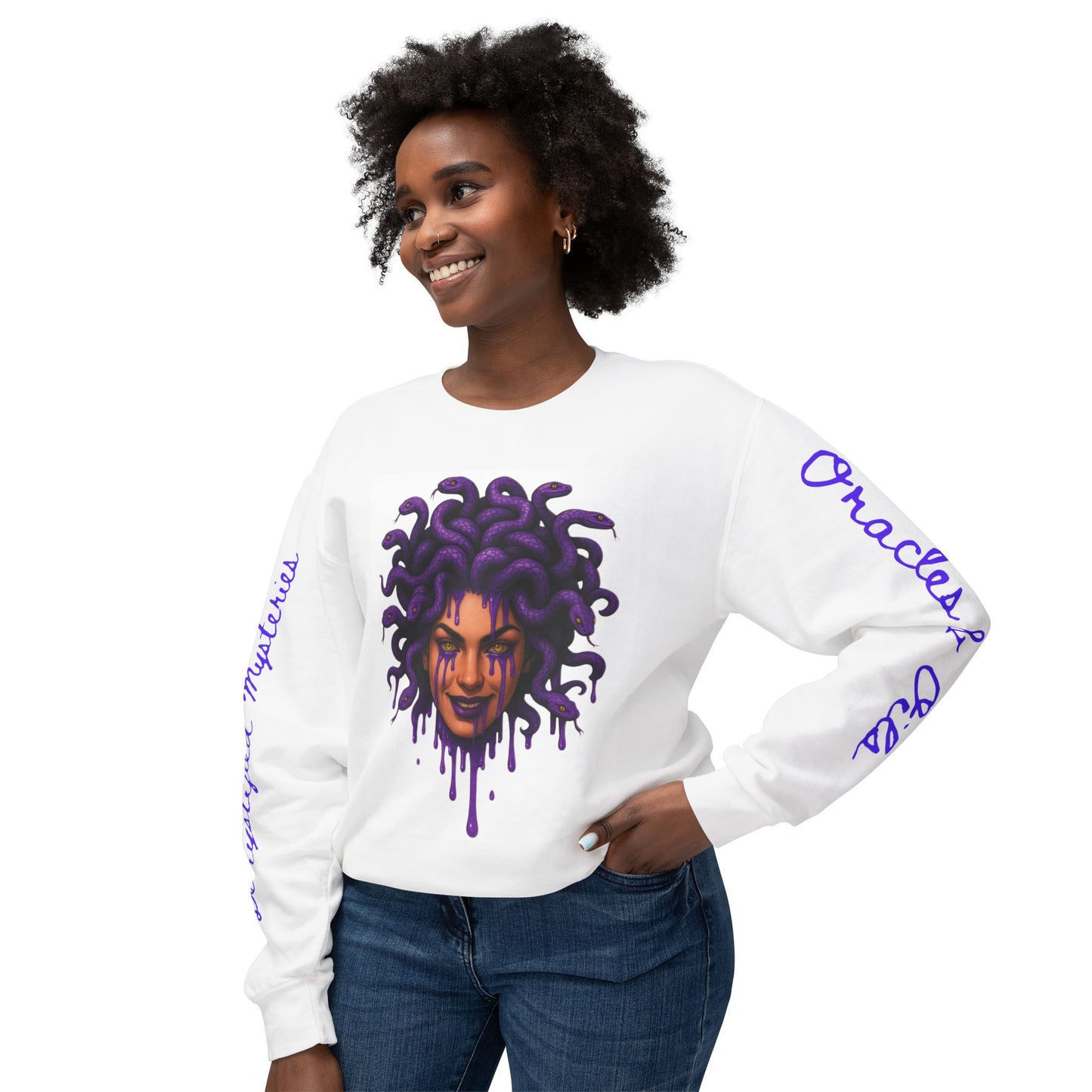 Medusa Unisex Lightweight Crewneck Sweatshirt